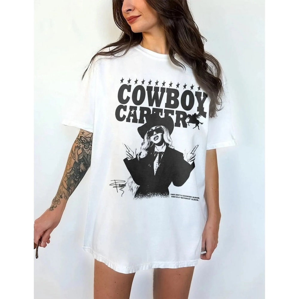 Cowboy Carter White Graphic Tee